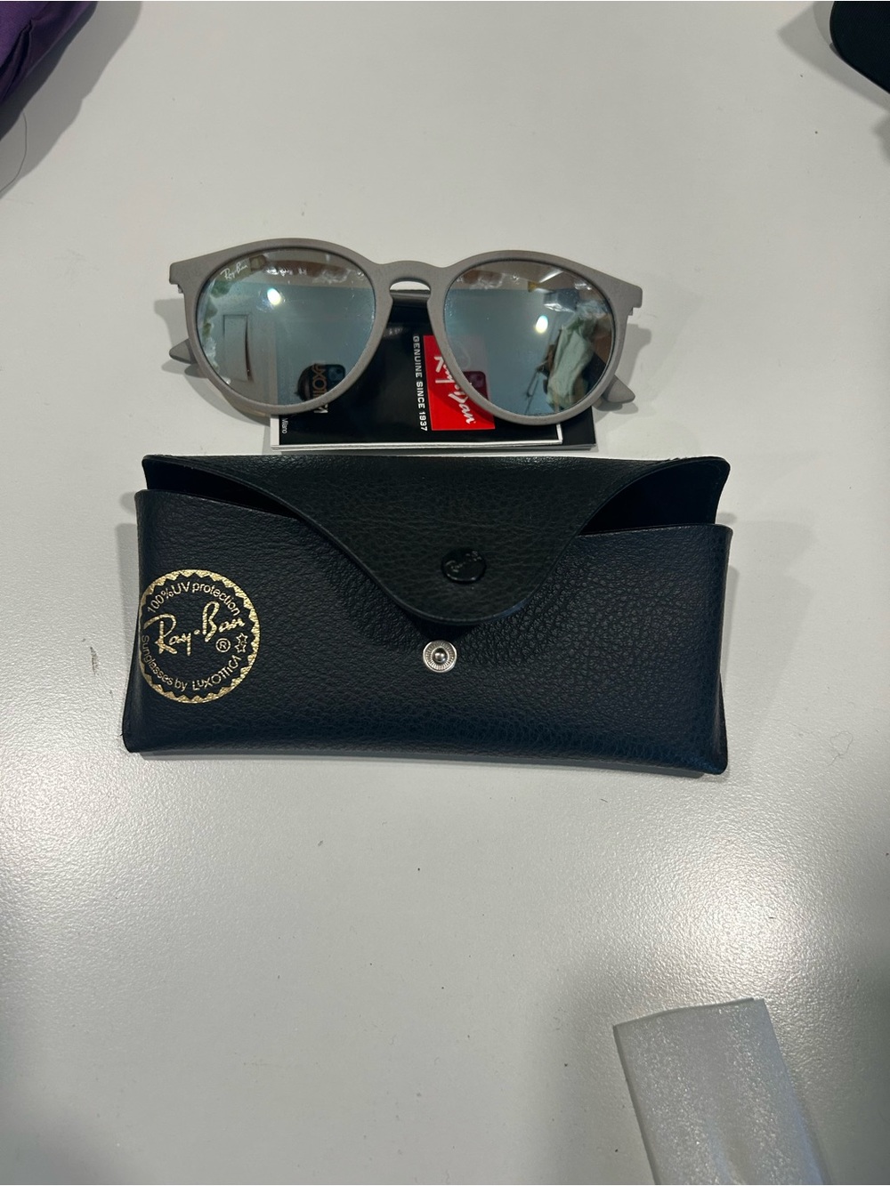 Ray-Ban Matte Gray Frame with Silver Mirrored Lenses